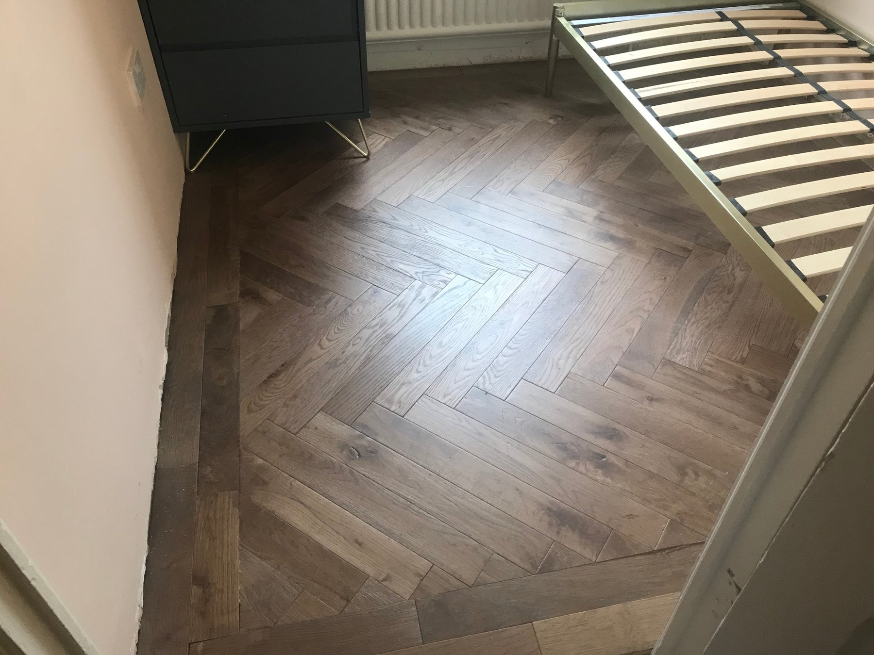 Herringbone flooring project
